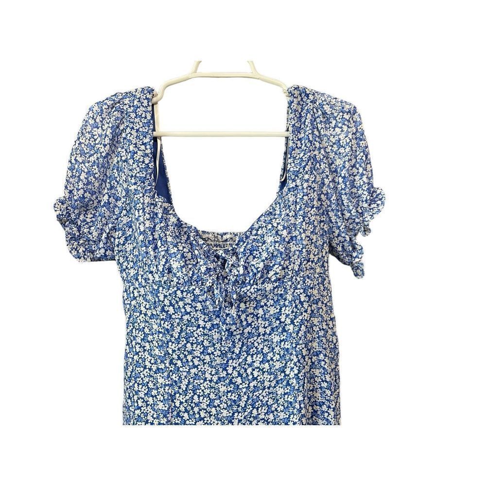 B. Darlin Puff Sleeve Sweetheart Tie Neck Floral Dress Size 11/12 - Picture 2 of 6